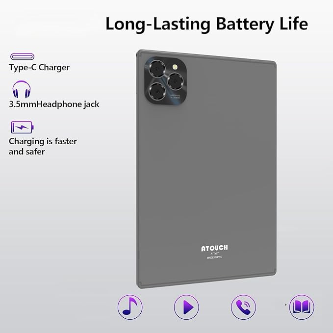 تبلت دانش آموزی ایتاچ مدل A-Tab7 حافظه 256 رم 8 با کیبورد و موس