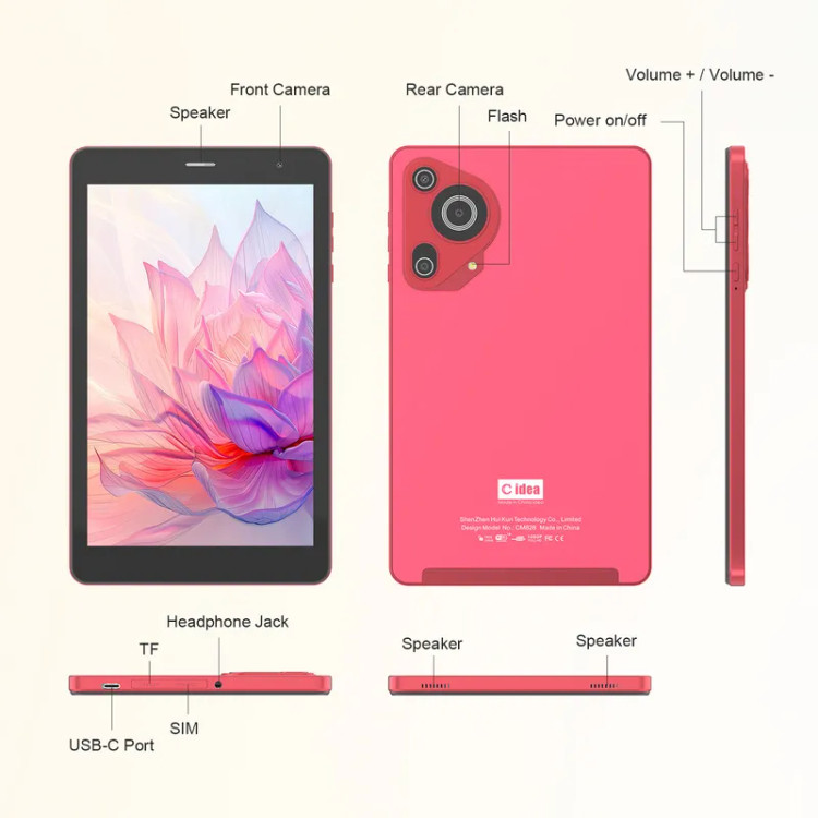 تبلت دانش آموزی Cidea مدل CM828 | حافظه 256 گیگابایت با کیبورد