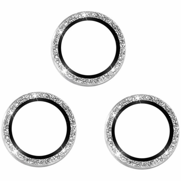 گلس لنز نگین دار و محافظ دوربین اپل مناسب آیفون 16 پرو/پرومکس مدل الماسی