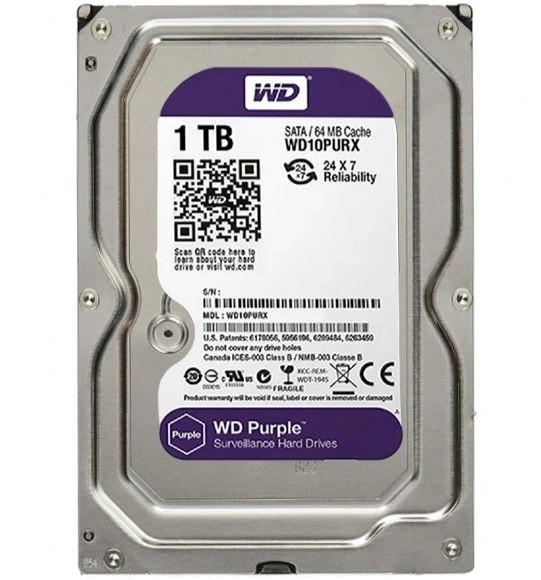 هارد اینترنال وسترن دیجیتال مدل بنفش ظرفیت 1 ترابایت | WD Purple