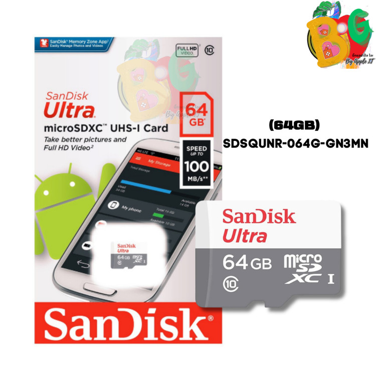 کارت حافظه SanDisk مدل MicroSD U1 Ultra حافظه 64 گیگابایت کلاس 10