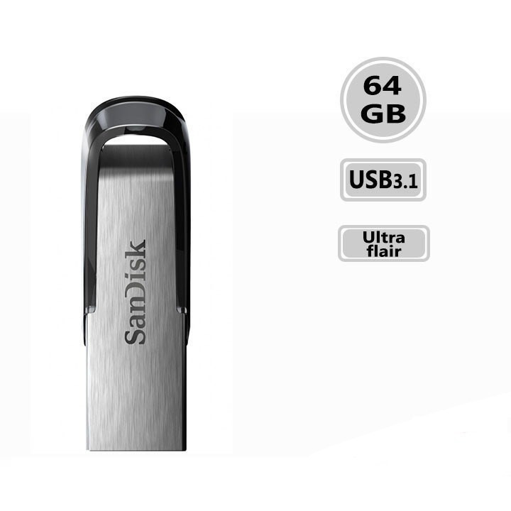 فلش مموری سن دیسک Ultra Flair CZ73 USB 3 ظرفیت 64 گیگابایت