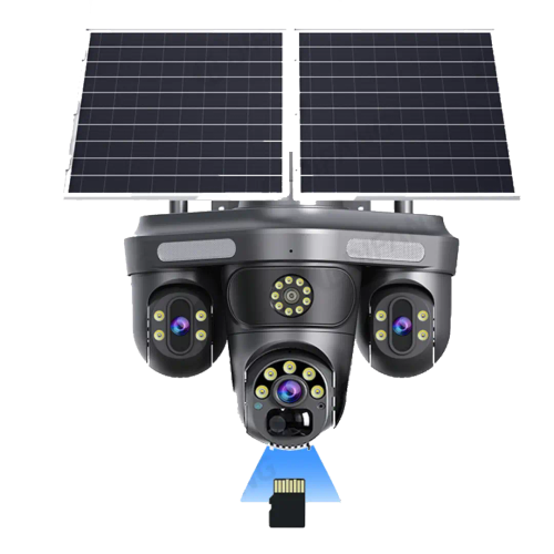 دوربین سولار (خورشیدی) مدل سه لنز دو پنل سیم کارت خور OKAM WP2