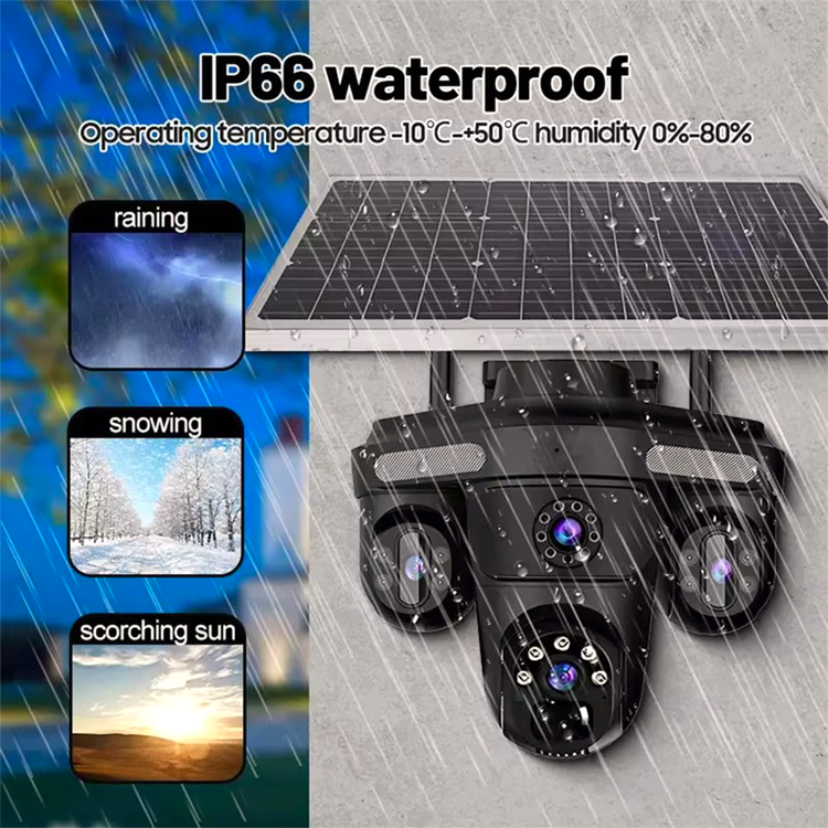 دوربین سولار (خورشیدی) مدل سه لنز دو پنل سیم کارت خور OKAM WP2