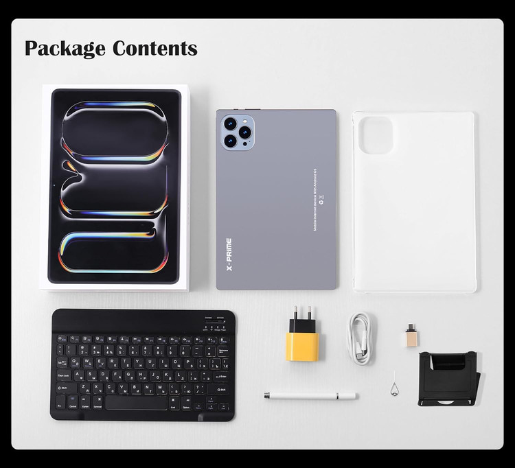 تبلت دانش آموزی Xprime مدل i16 Pro Max Plus | حافظه 256 گیگابایت با کیبورد