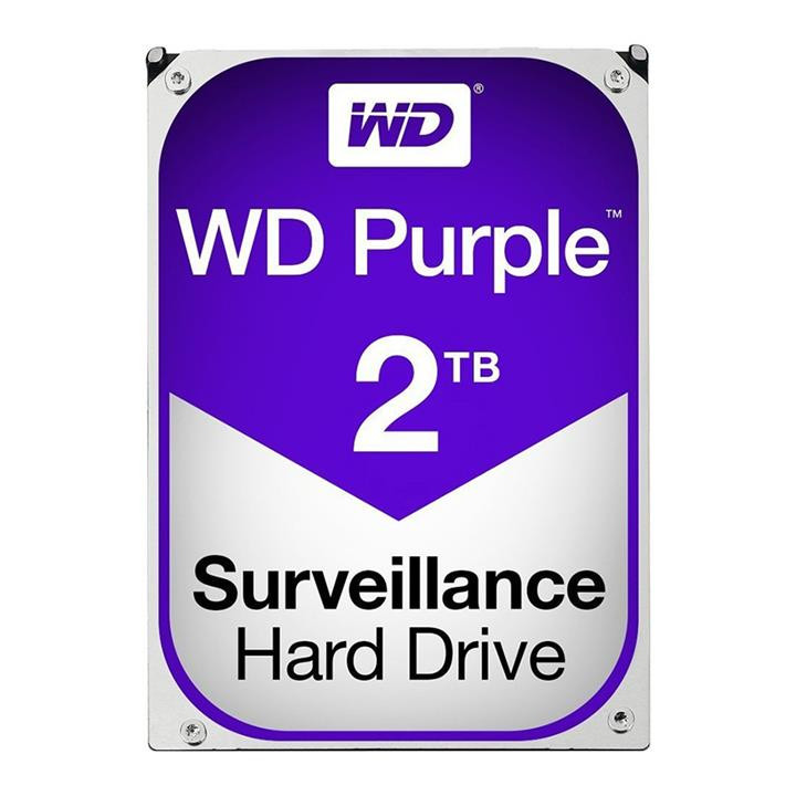 هارد اینترنال وسترن دیجیتال مدل بنفش ظرفیت 2 ترابایت | WD Purple - گارانتی شرکتی