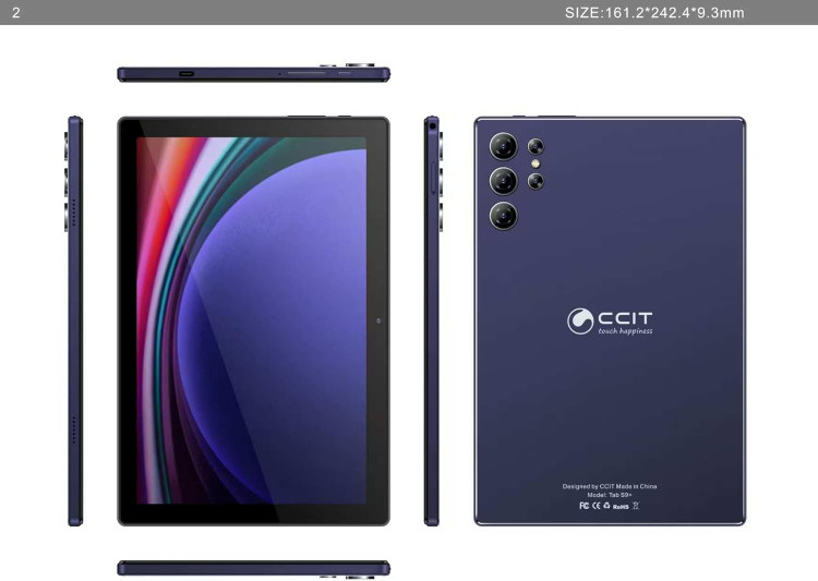 تبلت دانش آموزی CCIT مدل S9 Plus | حافظه 64 گیگابایت با کیبورد و موس