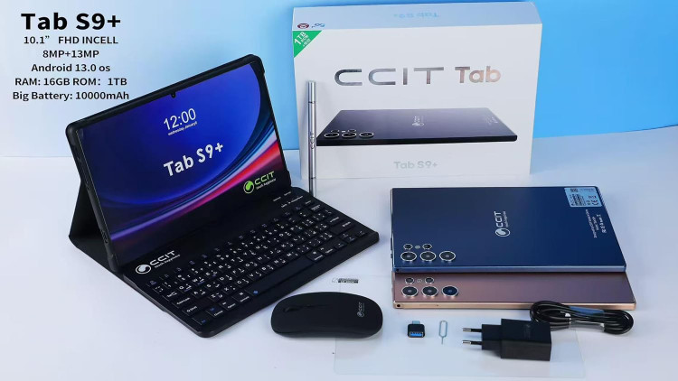 تبلت دانش آموزی CCIT مدل S9 Plus | حافظه 64 گیگابایت با کیبورد و موس