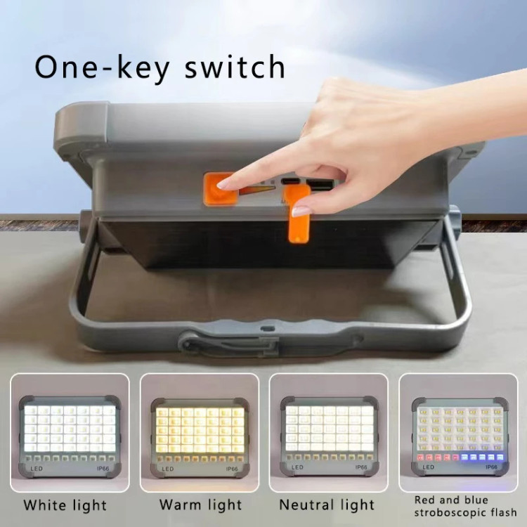 پروژکتور شارژی و خورشیدی مدل 300LED ip66