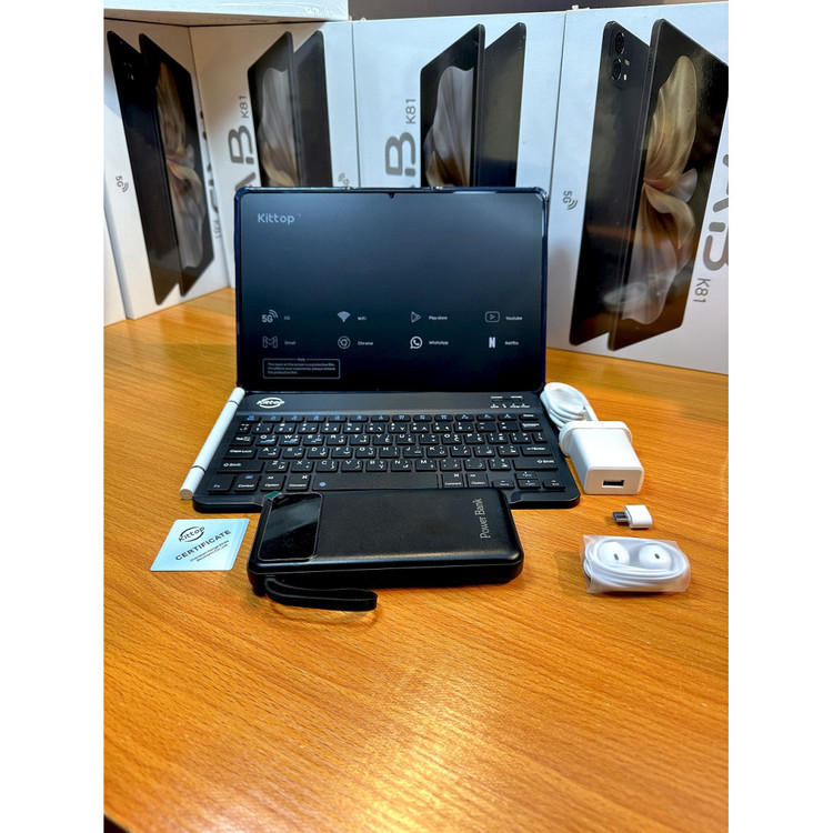 تبلت دانش آموزی Kittop مدل K81 | حافظه ۶۴ گیگابایت به همراه کیبورد و موس